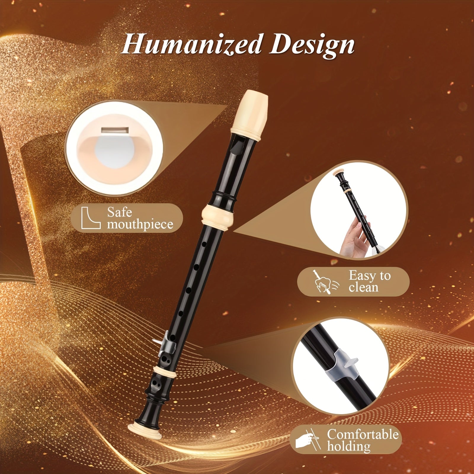 Woodwind Instruments Set with Alto Flute Recorder Clarinet and Accessories