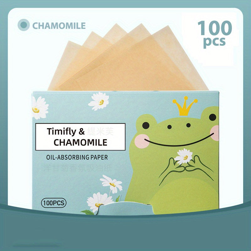 Unisex Oil-Absorbing Facial Blotting Papers 100 Sheets with Plant Extracts
