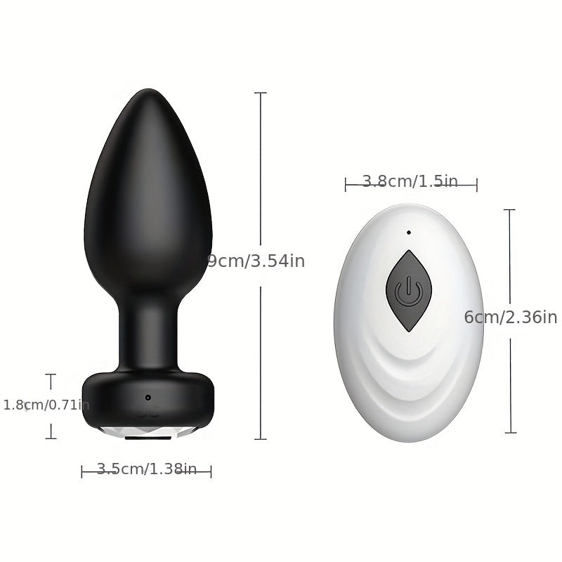 Unisex Silicone Remote Control Vibration Anal Plug Sex Toy for Adults