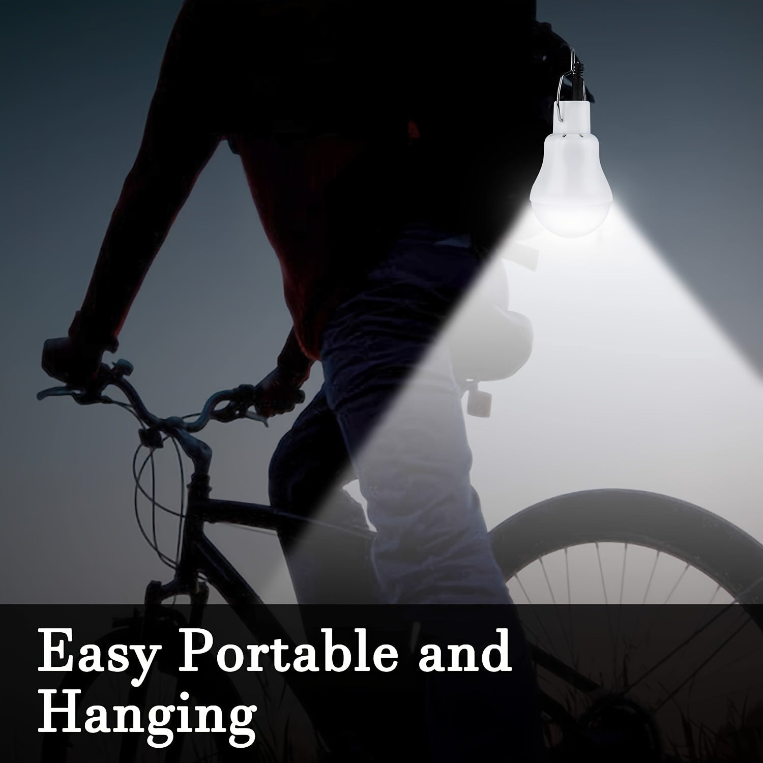 Solar-Powered LED Outdoor Light Bulb for Garden and Camping Energy Efficient Rechargeable Solar Panel