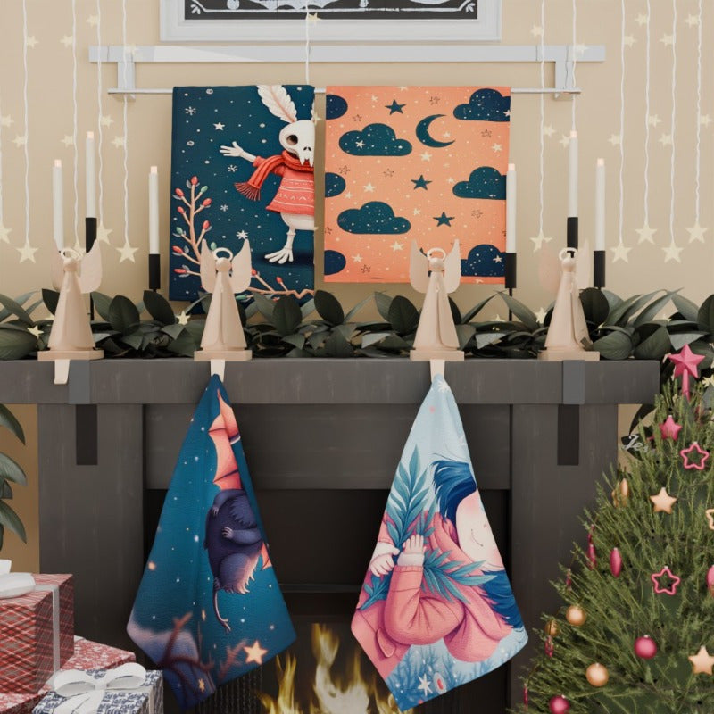 Christmas Reindeer Snowflake Wall Decor 4 Pieces 45.72x66.04 cm