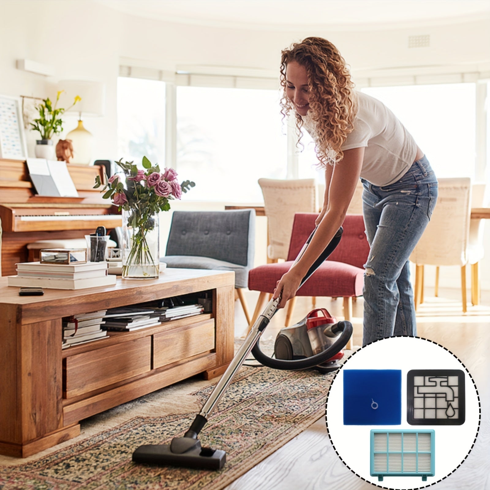 Washable Vacuum Cleaner Filter for Philips FC9331 FC9332 FC8010 01