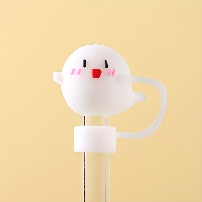 Silicone Straw Cap Reusable Dustproof Cover for 10mm Straws Party Gift