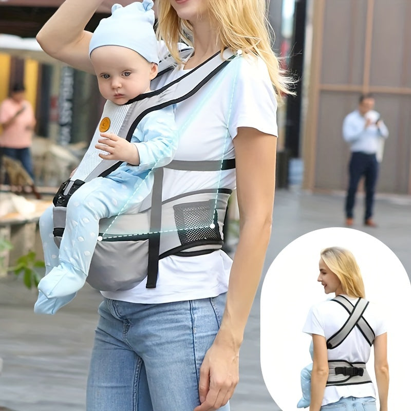 Pink Baby Carrier for Youngsters with Front and Back Sling and Storage
