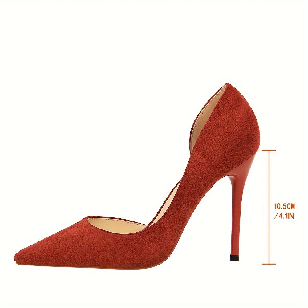 Women's Black Stiletto Heels Pointed Toe Ultra-High Thin Heel Dress Shoes