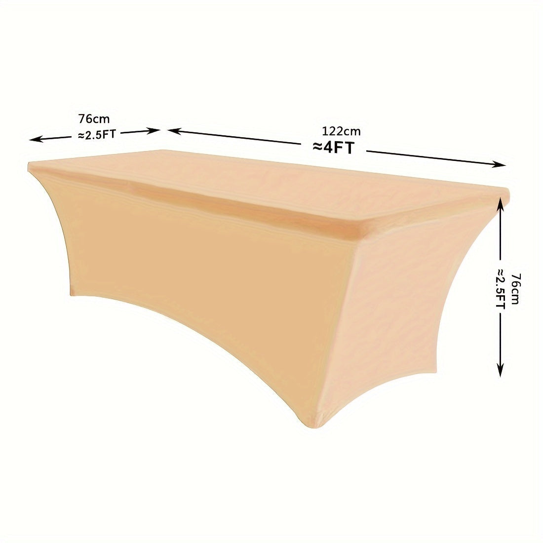 Spandex Rectangular Table Cover Washable Wrinkle-Resistant Stretchy for Events