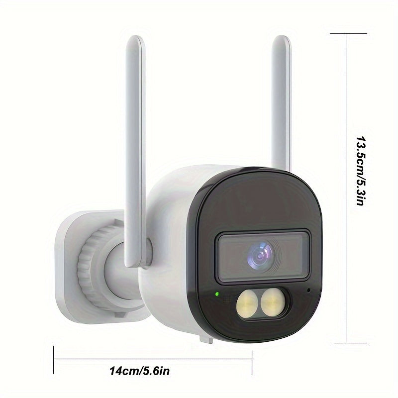 Wireless Outdoor Security Camera with Night Vision Human Detection Two-Way Audio