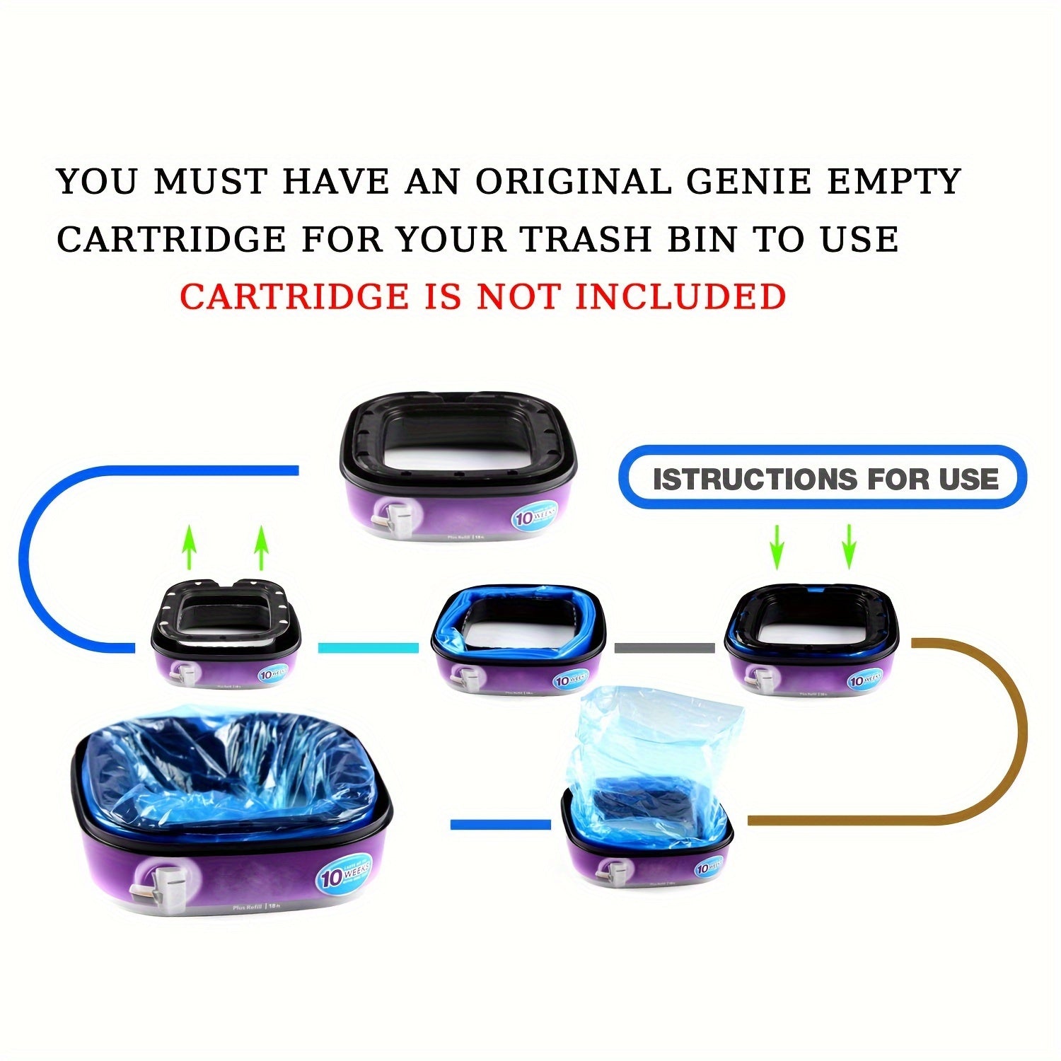 9 Pack Diaper Disposal Refill Bags Odor Lock Leak-Proof Compatible with Various Systems