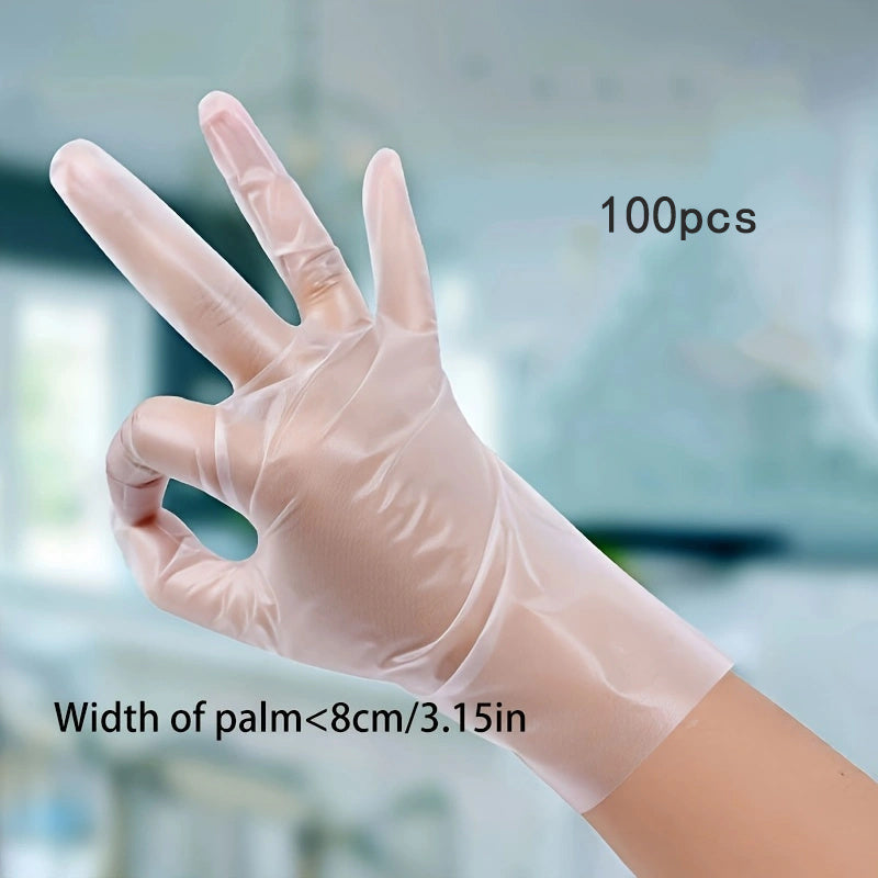 20-40 Pcs TPE Disposable Gloves Latex-Free Powder-Free Waterproof Clear Kitchen Cleaning