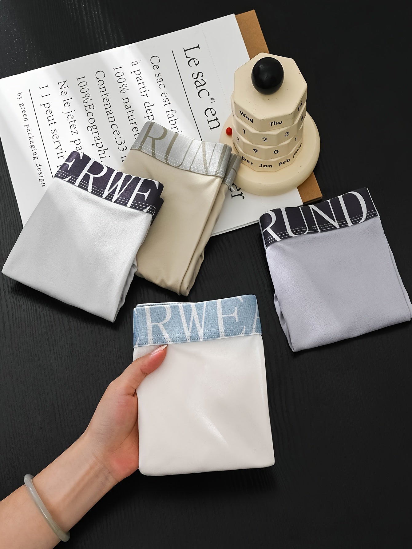 Men's Solid Color Stretchy Breathable Boxer Briefs Set of 4