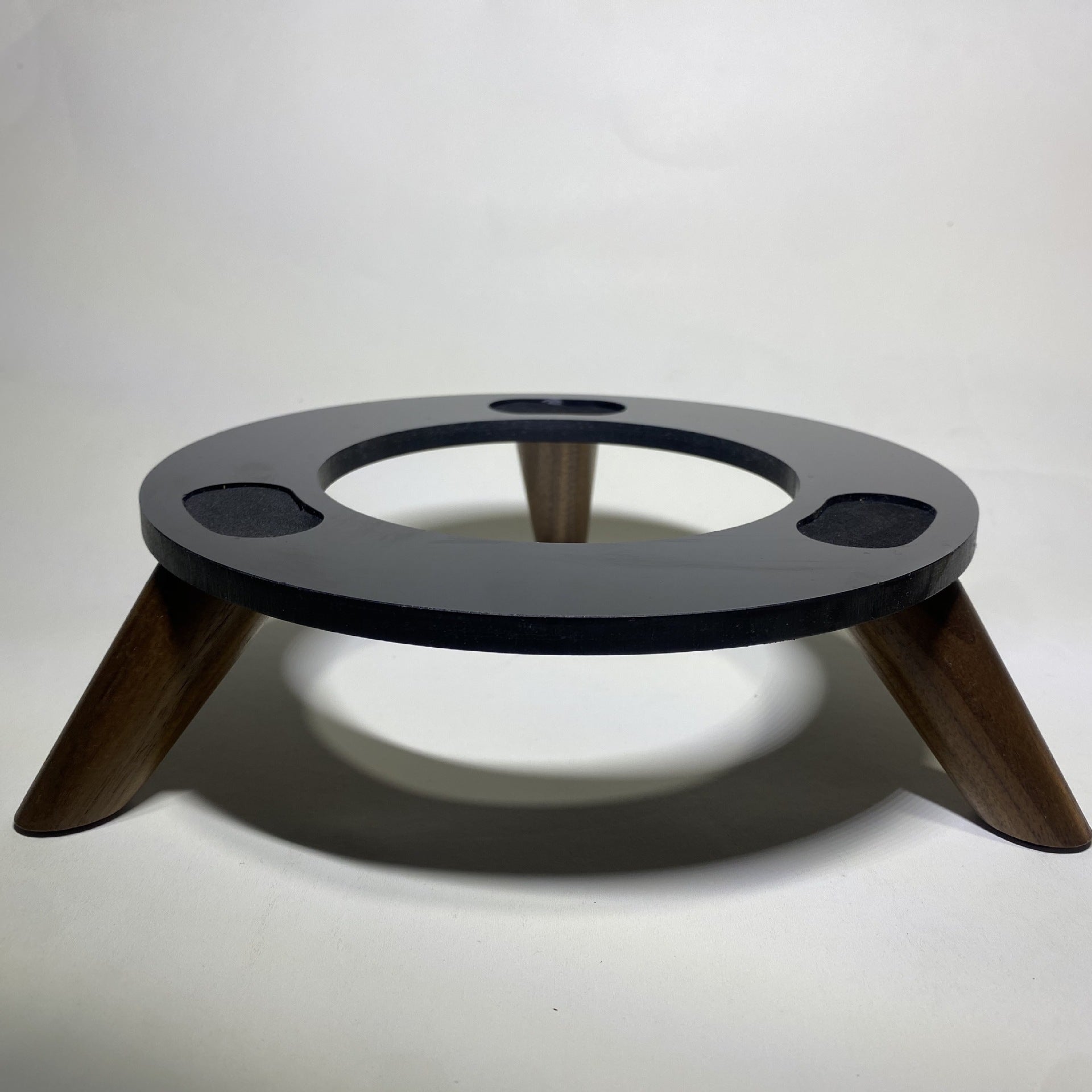 Glass Base for Crystal 4 Generation with Wooden Desktop Shock Absorbing Bracket