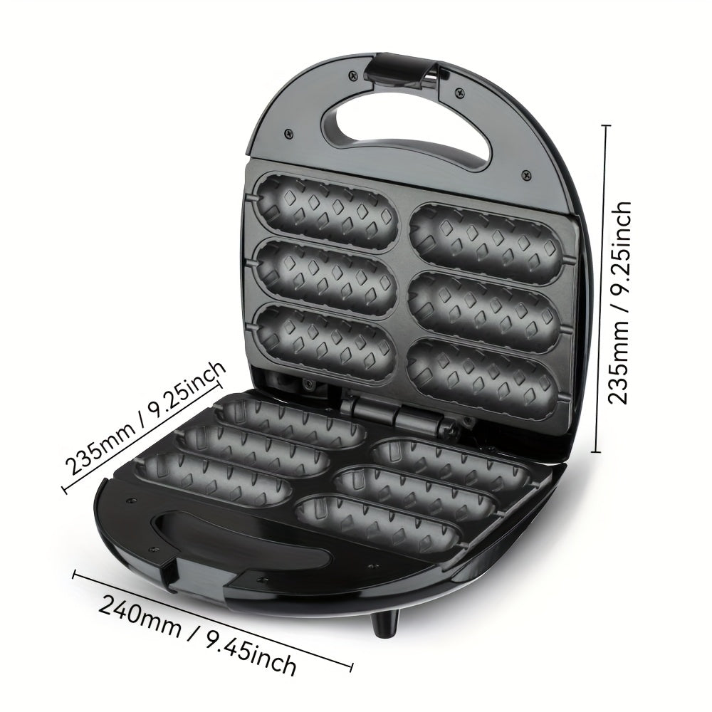 6-ўринли Hot Dog tayyorlagich, 360° pishirish, oson saqlash, bardoshli plastmassa