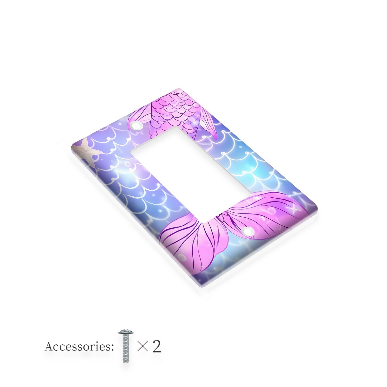 Mermaid-Inspired Wall Plate Cover for Home and Office Easy to Install in Bedrooms Kitchens Bathrooms