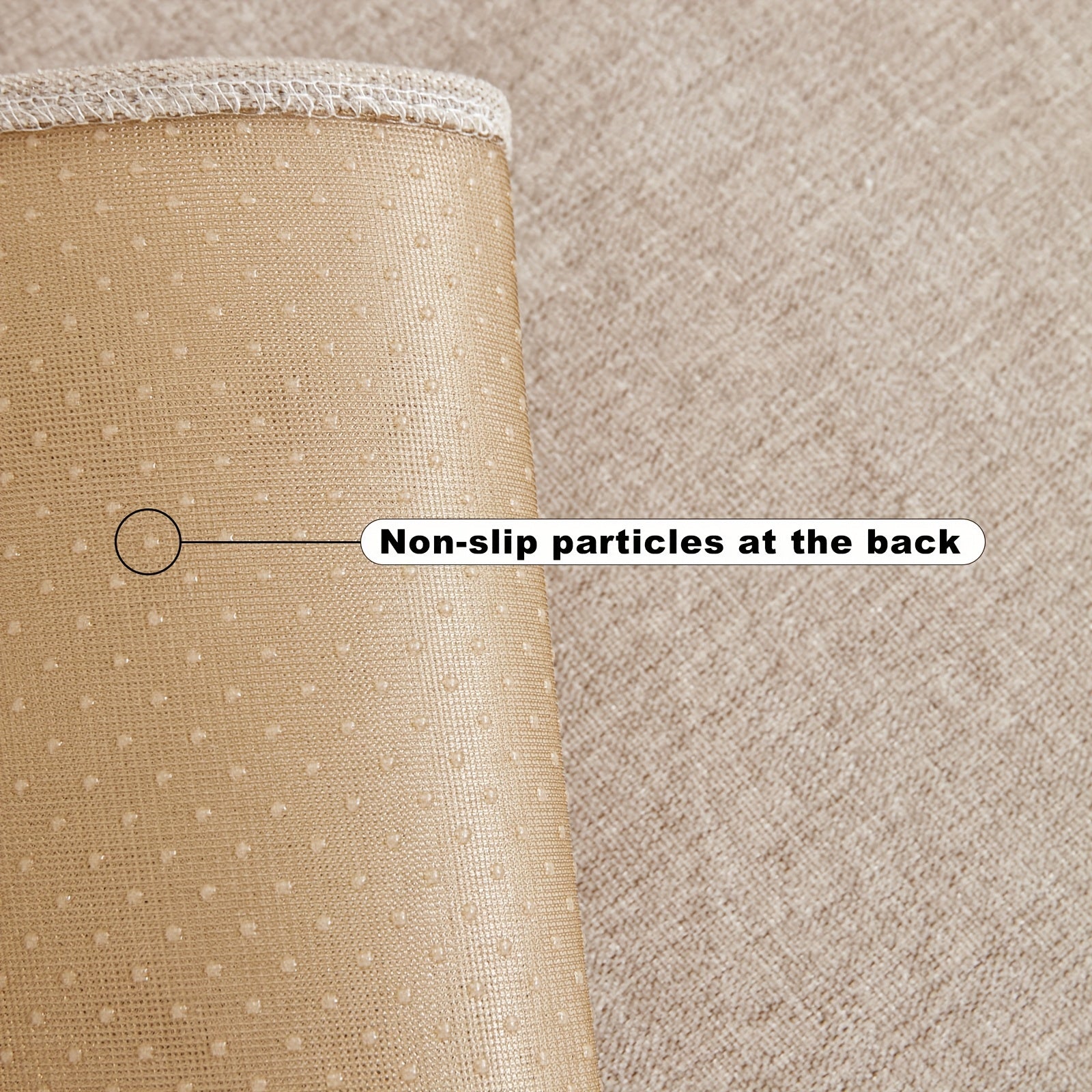 Chenille Sofa Cover Non-Slip Pet-Friendly All Seasons Fits 1-4 Seaters Light Beige