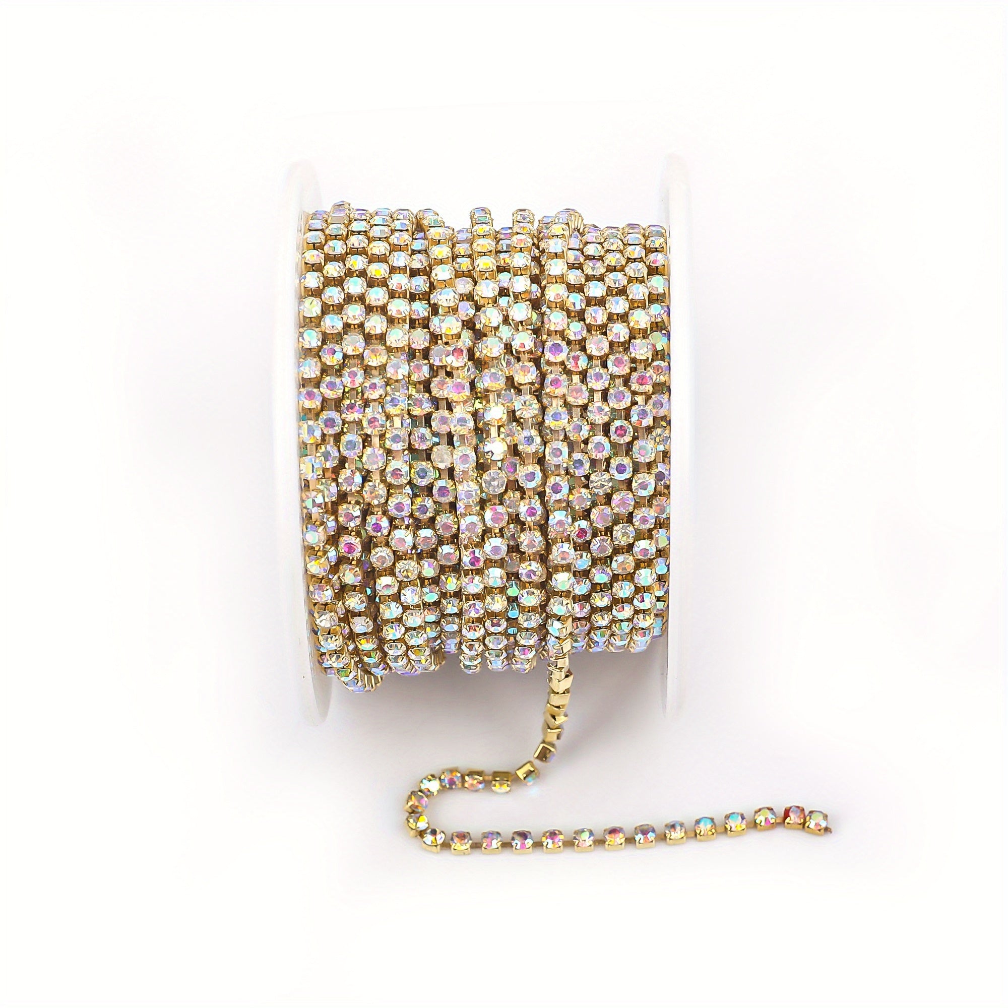 10 Yards Glitter Crystal Rhinestone Chain for Sewing and DIY Jewelry Making