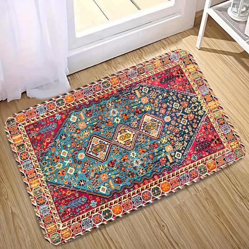 Persian-Inspired Area Rug Bohemian Chic Durable Easy to Clean for Living Room Bedroom
