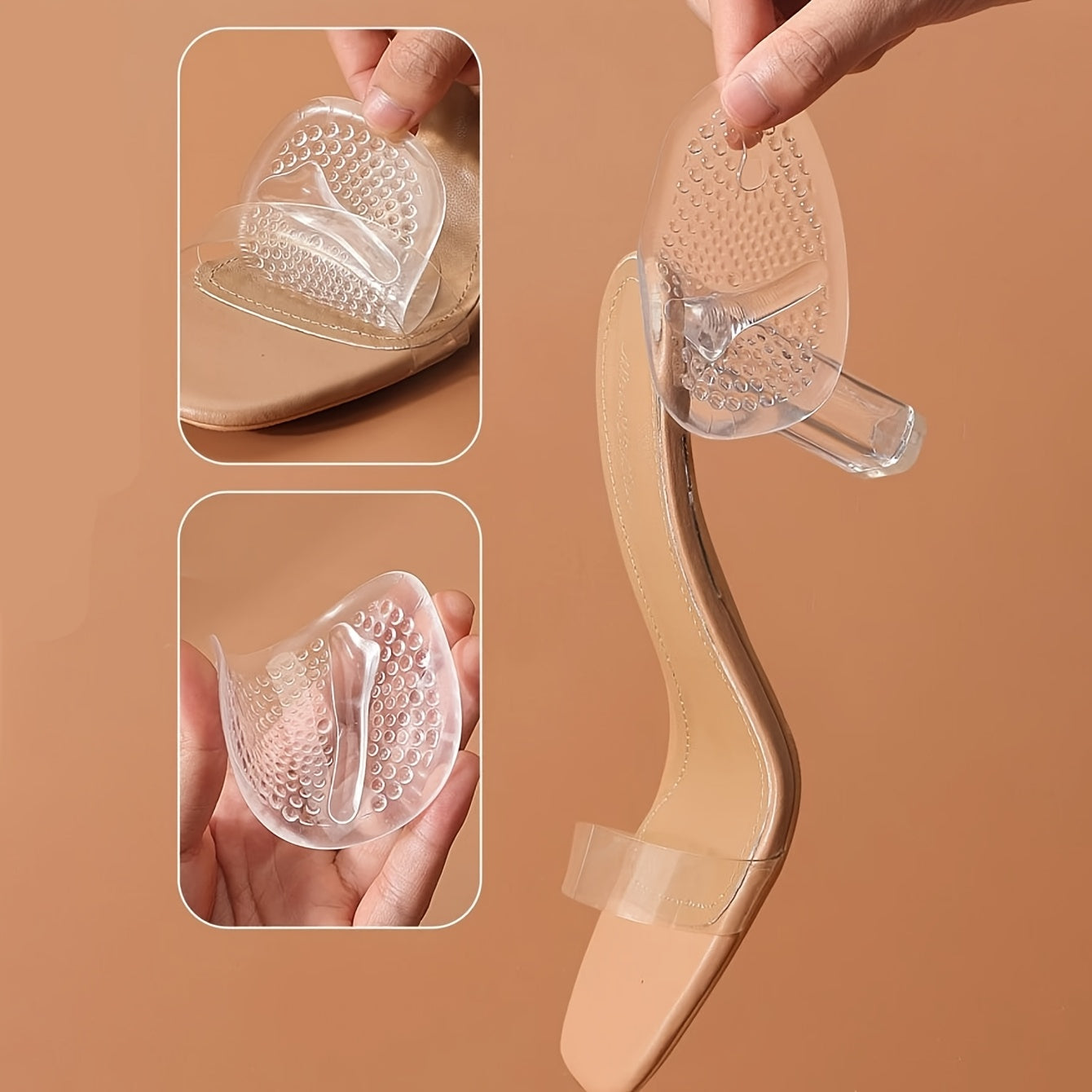 Women's Silicone Slip-Resistant High Heel Shoe Pads with Soft Insoles