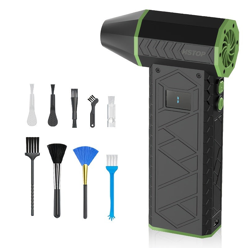 USB rechargeable handheld blower with digital display for camping outdoor use