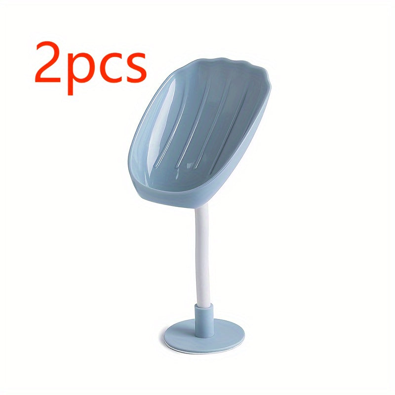 Jabonera con forma de concha en blanco, rosa y púrpura para organización del baño