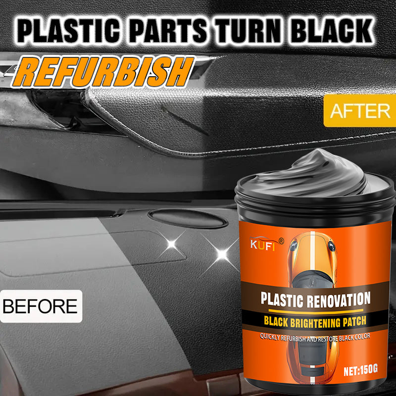 Black Rubber Restorer and Brightener for Tires and Plastics 150g