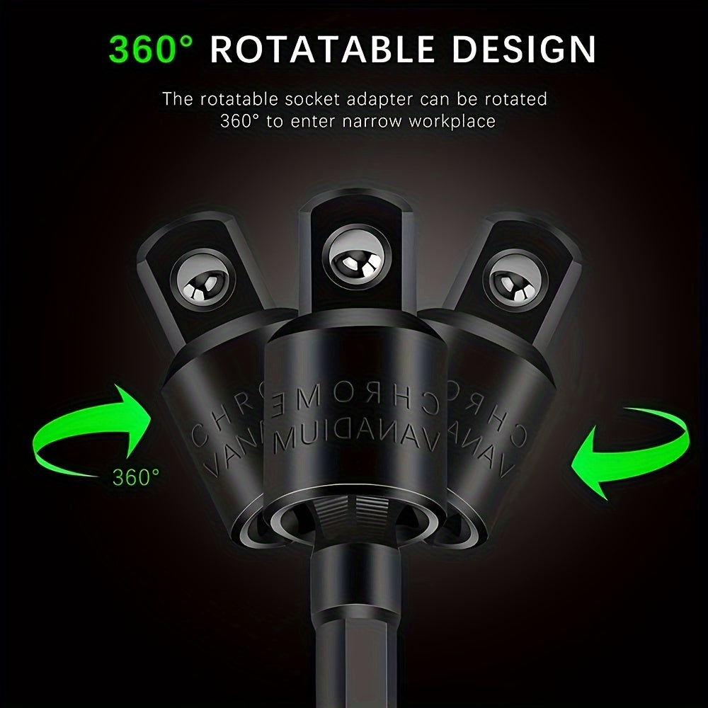 Набор удлинителей для ударных сверл 1/3/4 шт. адаптер для углового гнезда 105°