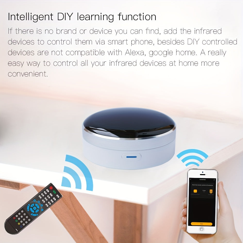WiFi IR Universal Remote Control Hub for Home Appliances App Voice Control Compatible with Alexa Google Smart Life