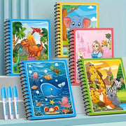 Kids Watercolor Coloring Book with Pen and Paint-by-Numbers Activities for Creative Kids