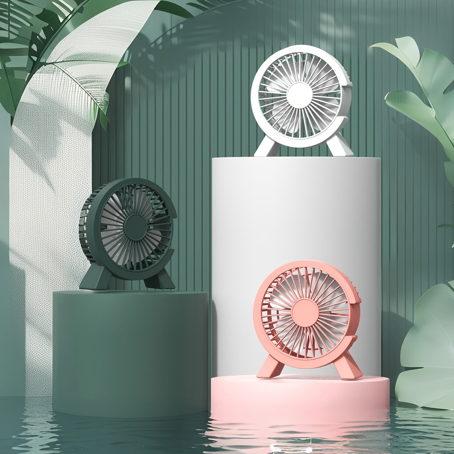 USB Desk Fan Quiet Compact Personal Cooling for Home Office Dorm Summer