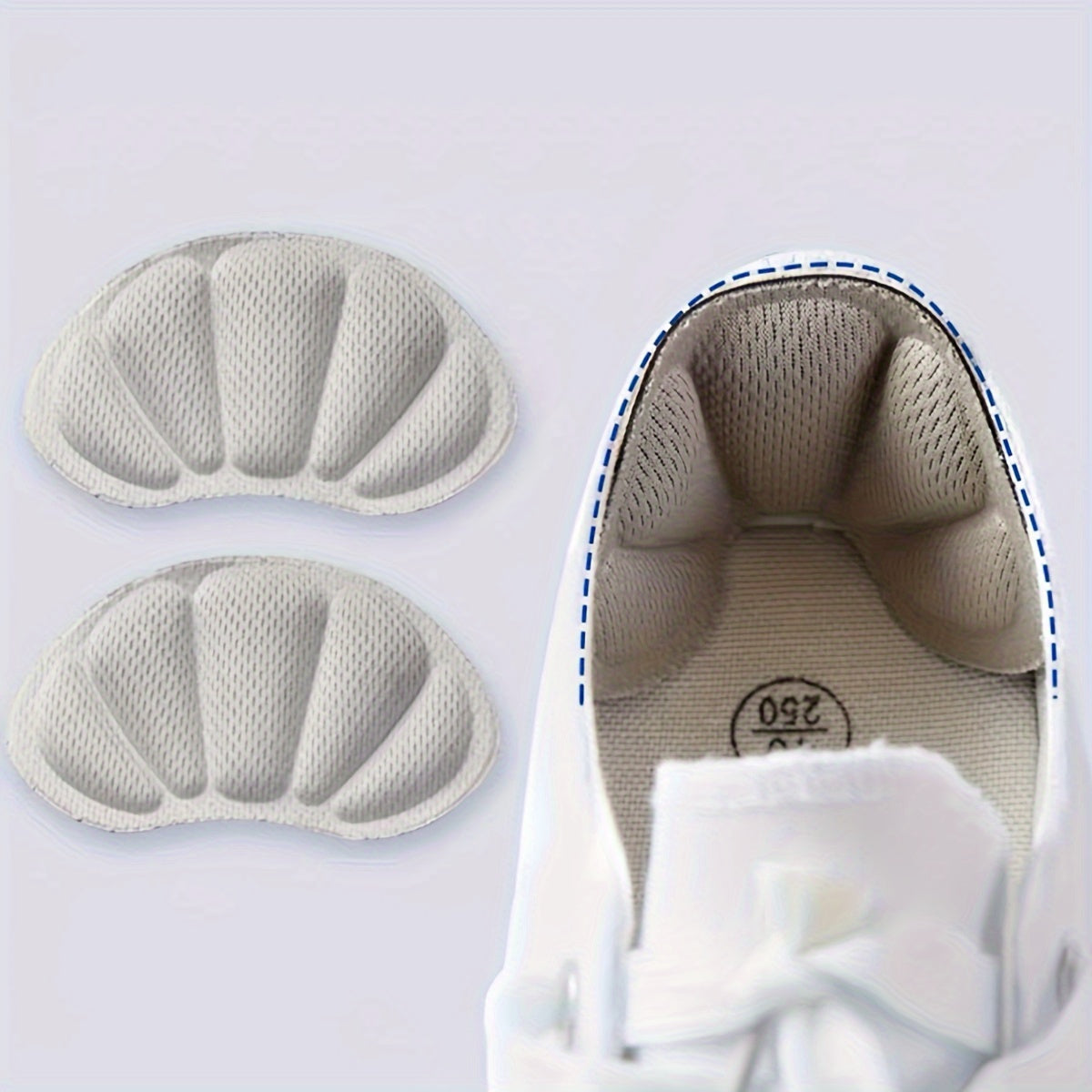 Unisex Gel Heel Protectors Cushion Pads Adhesive Heel Stickers 2PCS