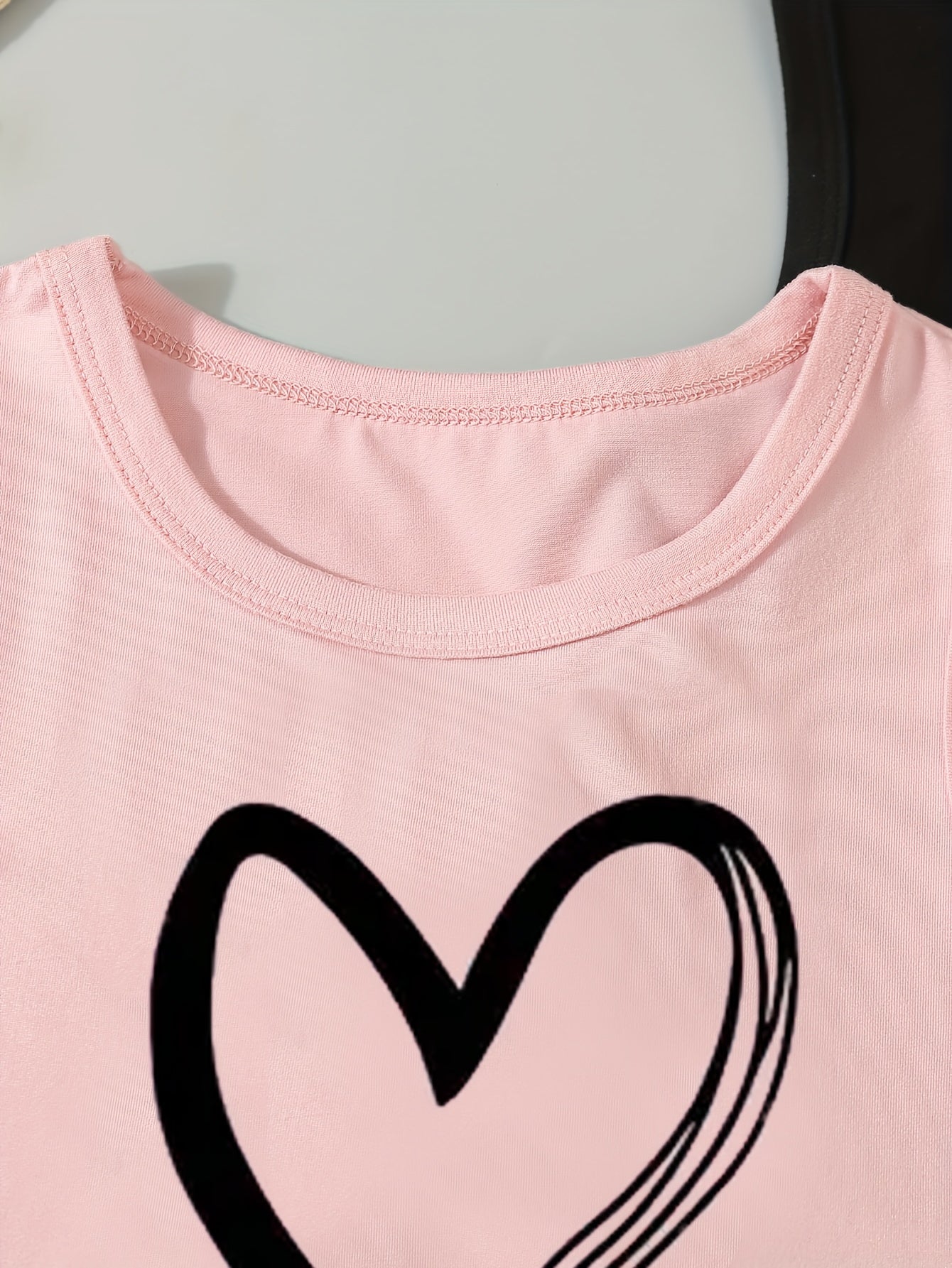 Girls' Summer Knit Vest 3-Pack Heart Pattern Casual Outfits for Ages 3+