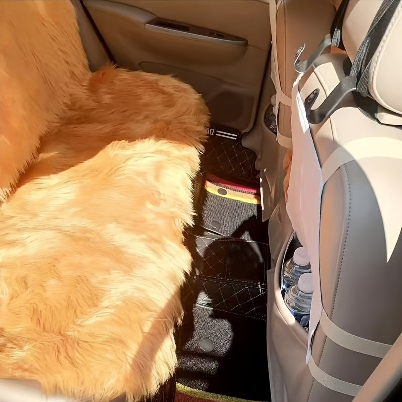 Thickened Plush Car Seat Cushion for Winter Warmth and Comfort