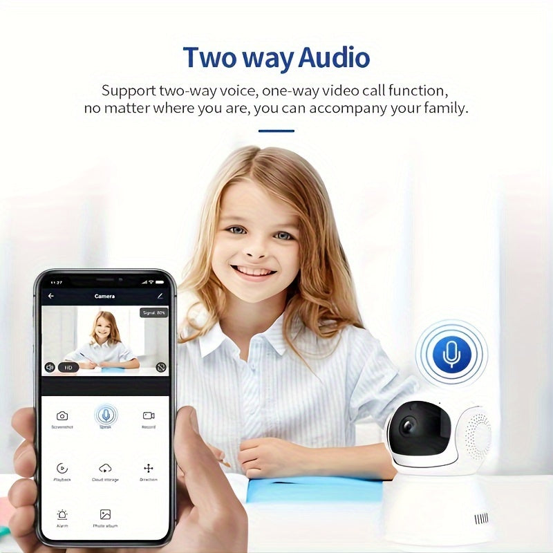 Uydagi simsiz xavfsizlik kamerası 2.4G 5G WiFi HD kechqurun ko'rish harakatni aniqlash ikki tomonlama audio