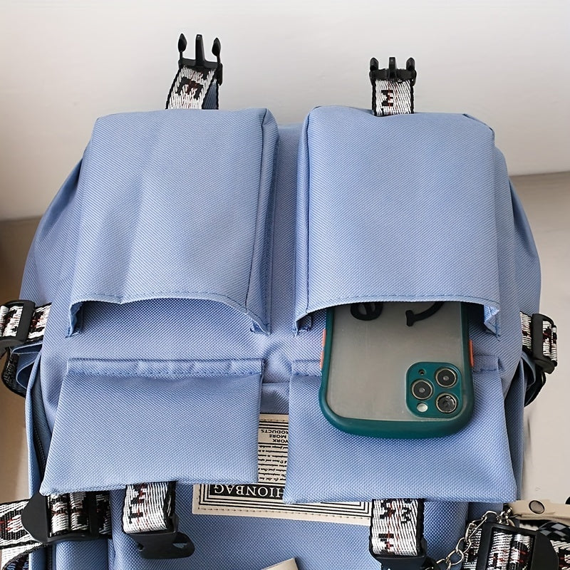 Large Capacity Canvas School Backpack for Men and Women Anti-Theft Campus Style