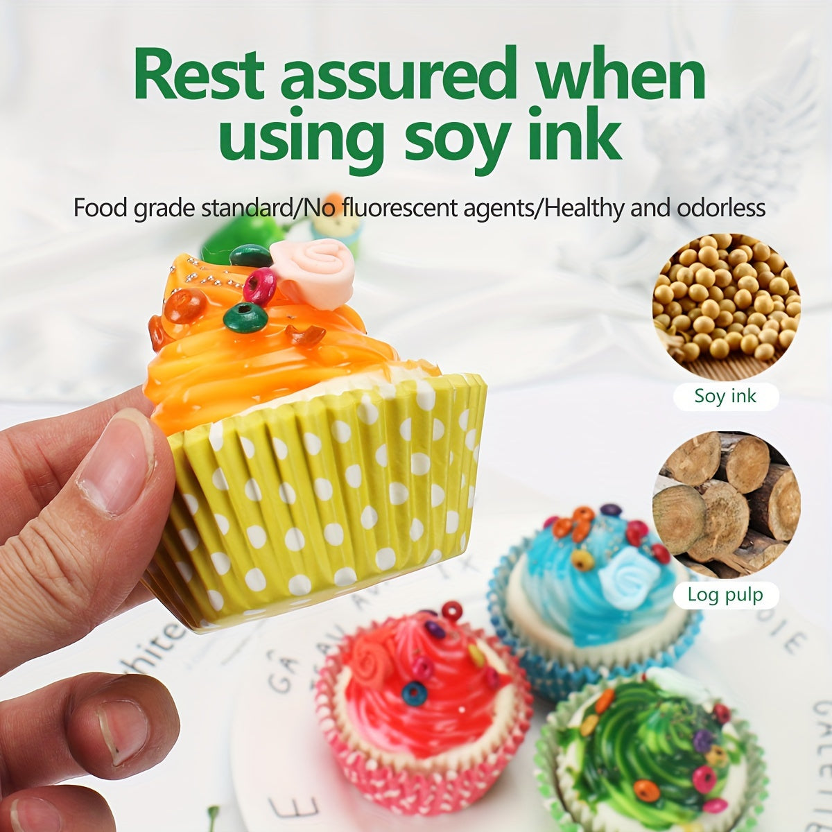 Pack of 100 Disposable Cupcake Liners Polka Dot Greaseproof Paper for Baking Muffins and Cupcakes