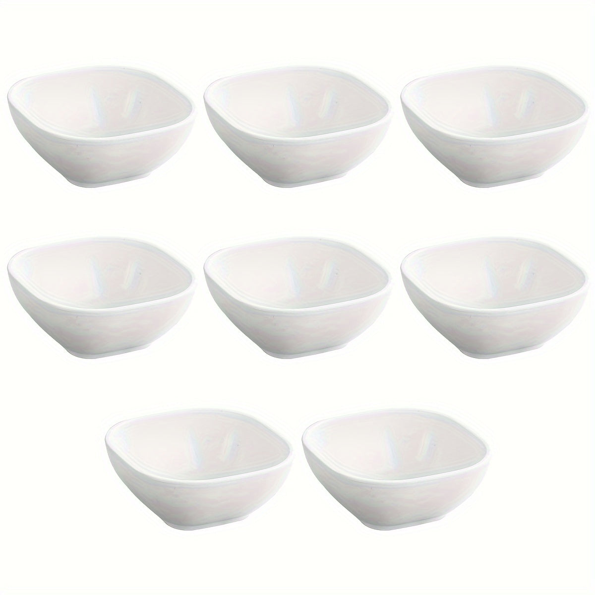 8 to 12 Square Ceramic Sauce Bowls for Korean, Chinese, Middle Eastern Cuisine