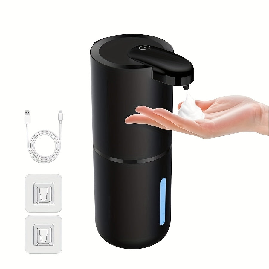Wall-Mounted 380ml Touchless Soap Dispenser with USB Rechargeable Battery and Multi-Level Foaming