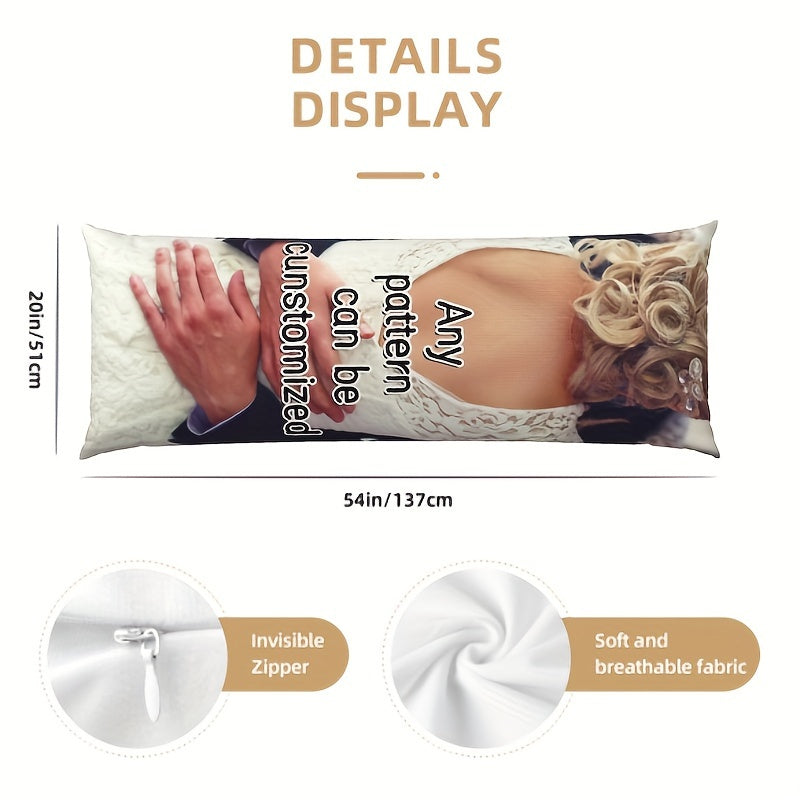 Personalized Double-Sided Plush Body Pillowcase 20x54 Custom Memory Gift