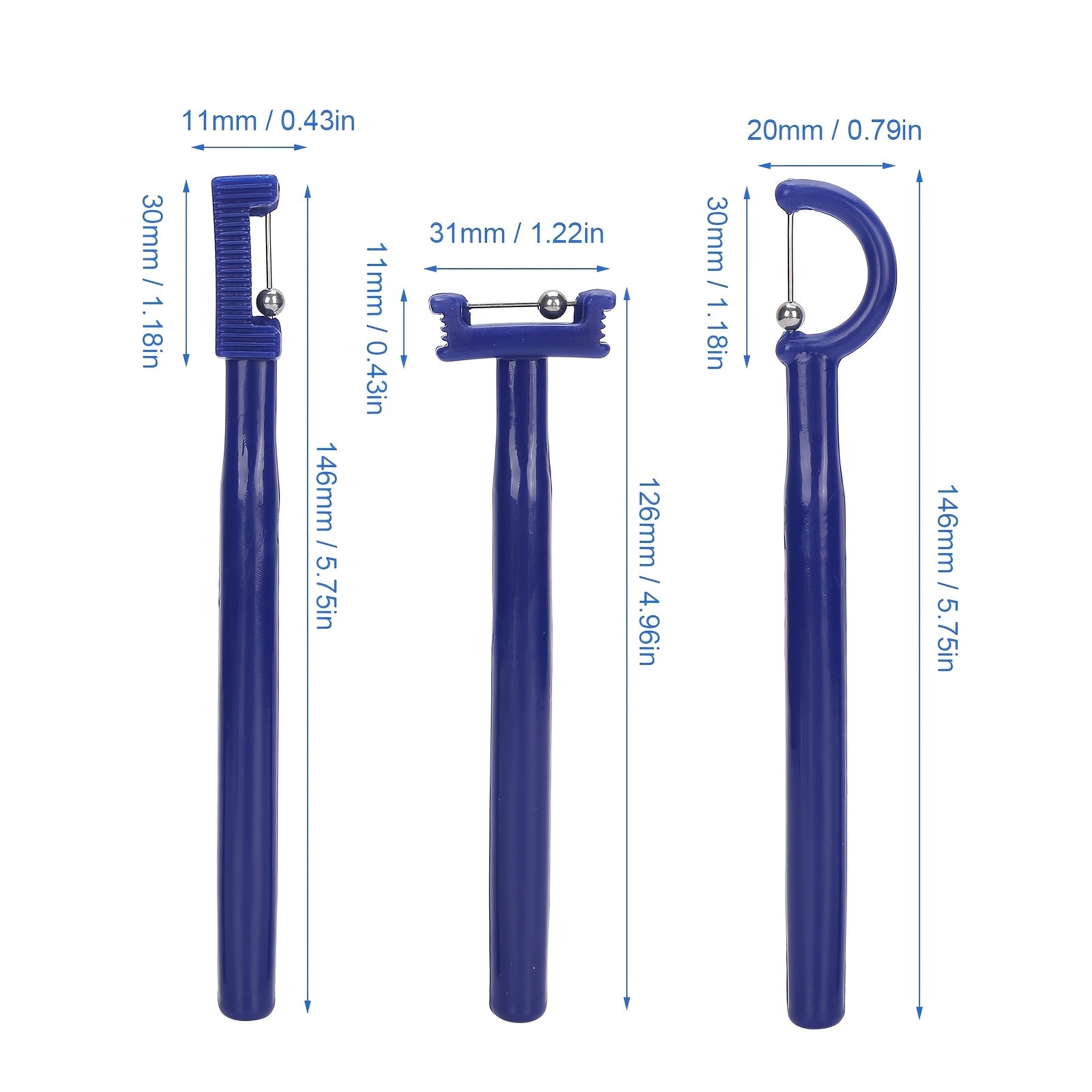 3-Pack Speech Therapy Tongue Trainer for Adults and Kids Durable Plastic Muscle Strengthening Tool