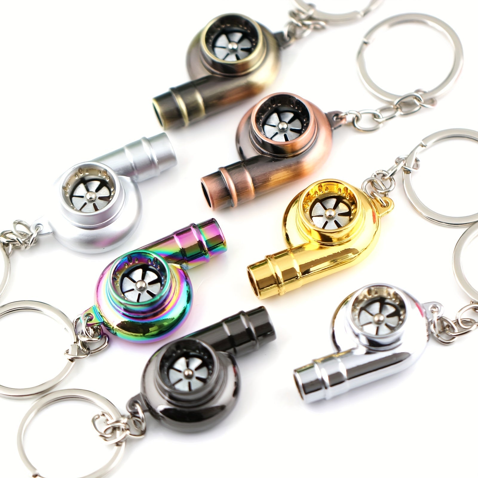 Rotating Turbine Keychain with Whistle for Car Enthusiasts and Gifts