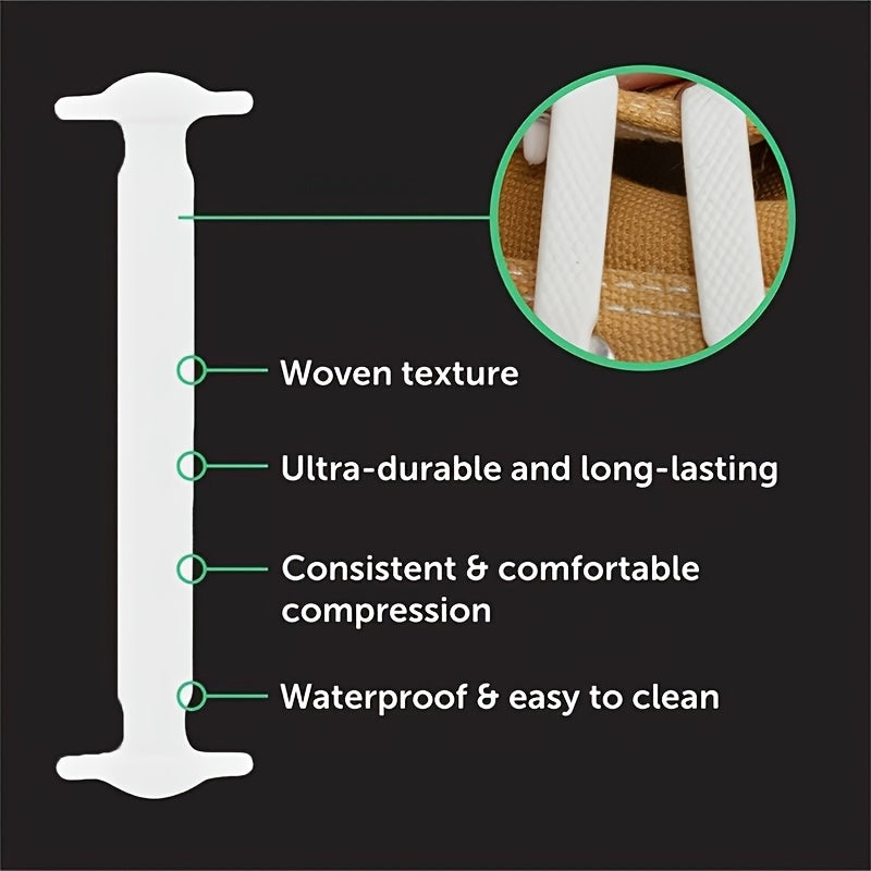 16 Pcs Elastic No-Tie Shoelaces for Sports and Casual Wear Durable & Comfortable