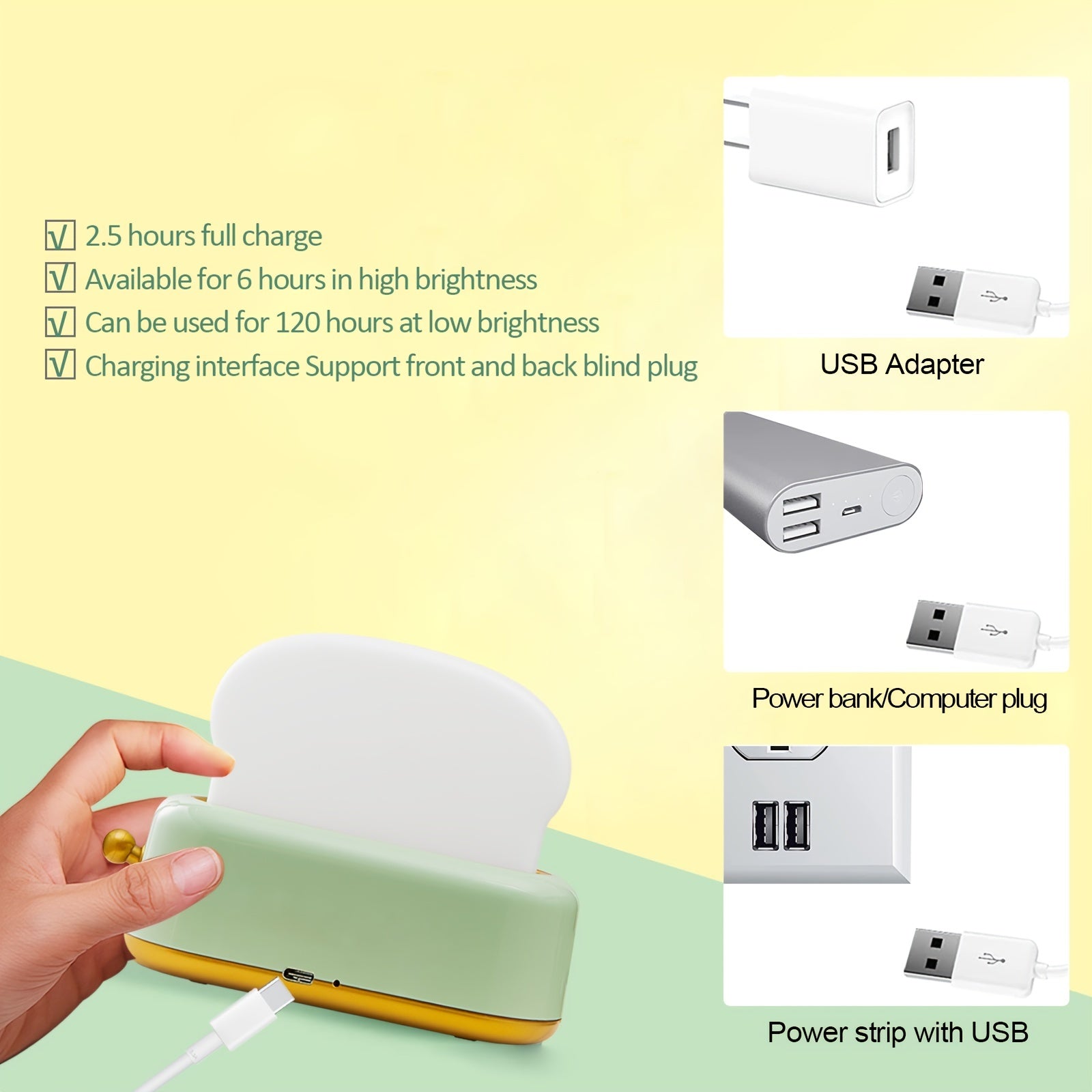 Очаровательная светодиодная лампа в форме тостера, которая также служит декором для стола и ночником в виде хлеба. Имеет регулируемую яркость, таймер и перезаряжаемый дизайн. Идеально подходит для использования на прикроватной тумбочке или столе.