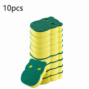 Set of 10 Bear-Shaped Natural Sponges for Kitchen and Household Cleaning