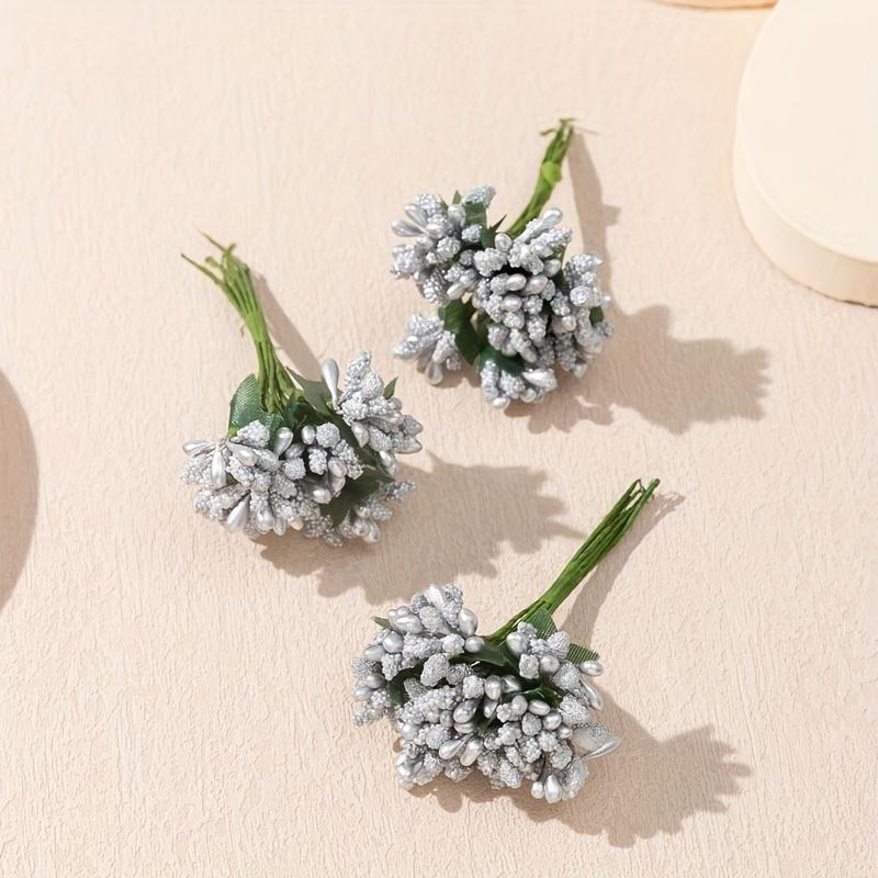 Artificial Pearl Flowers with Foam Fruits for Gift Boxes, Wreaths, Vase Decor