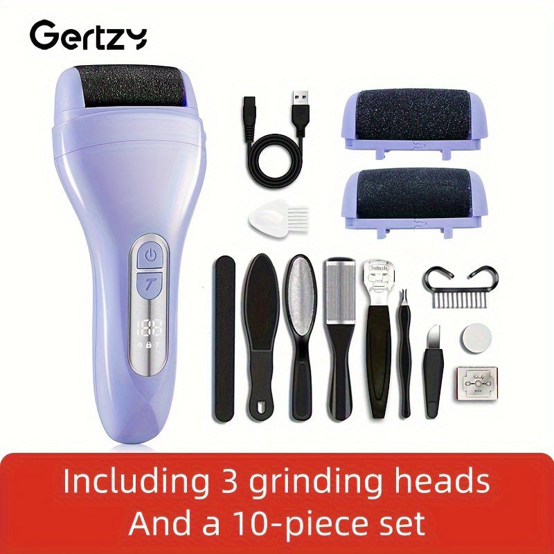 USB zaryadlash, raqamli ko'rsatkich, avtomatik quritish funksiyasi bilan elektr oyoq maydalagichi. Qalpoqlarni olib tashlash uchun portativ pedikur asbobi, professional oyoq parvarishi uchun ideal sovg'a.