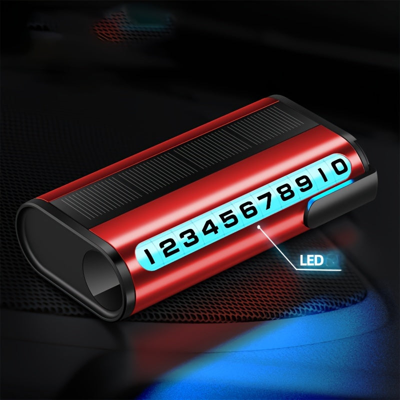 Soporte de placa de matrícula de coche de alta gama con luz nocturna solar, dial giratorio, disponible en tres colores