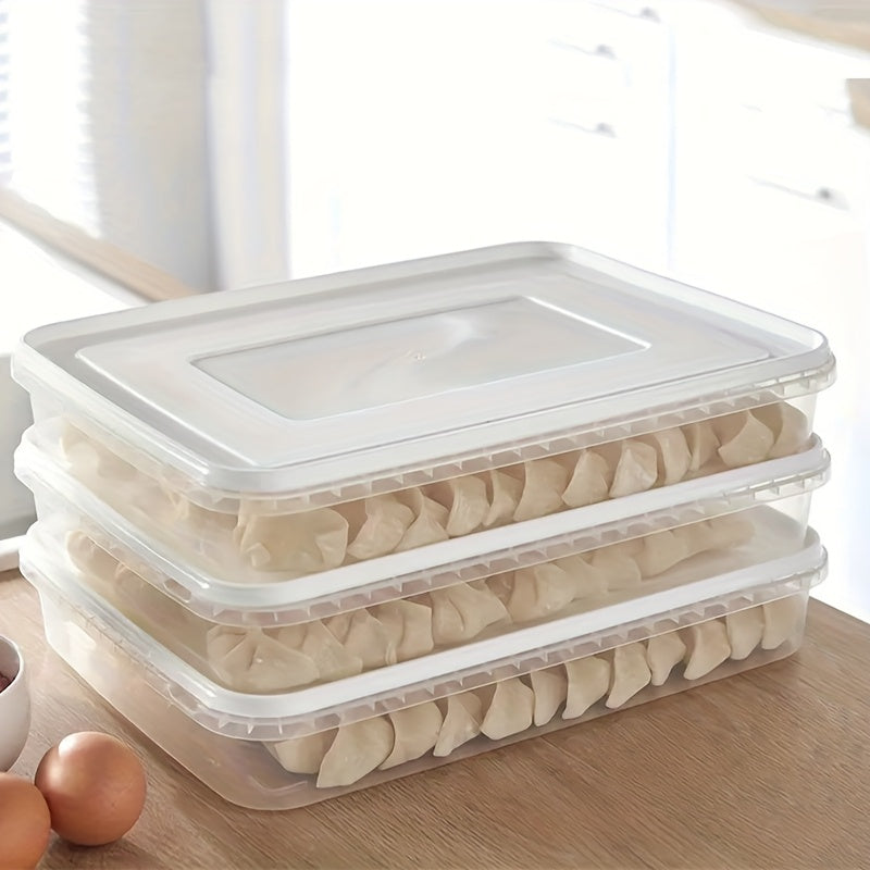 Extra Large Multi-Layer PVC Food Storage Container for Dumplings and Eggs Refrigerator Organizer