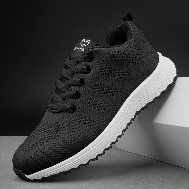 Women's Breathable Lightweight Walking Shoes with Embroidery, White Multi-Color