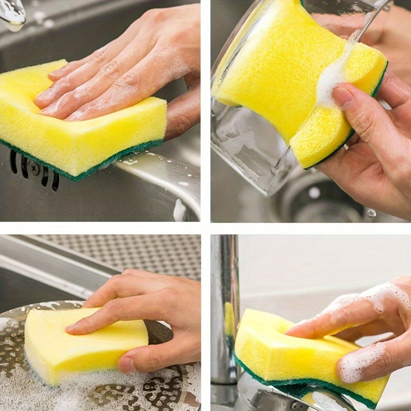 12 or 24 Pack Kitchen Cleaning Sponges with Melamine Scrubbers and Non-Scratch Cloths