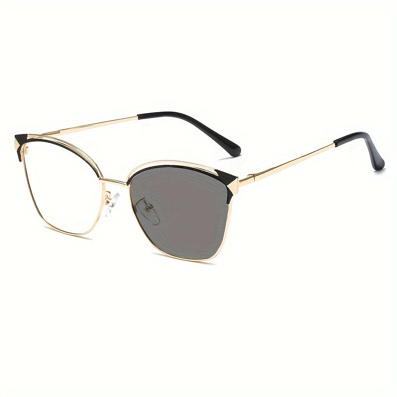 Women's Metal Frame Cat Eye Glasses with Photochromic Lenses