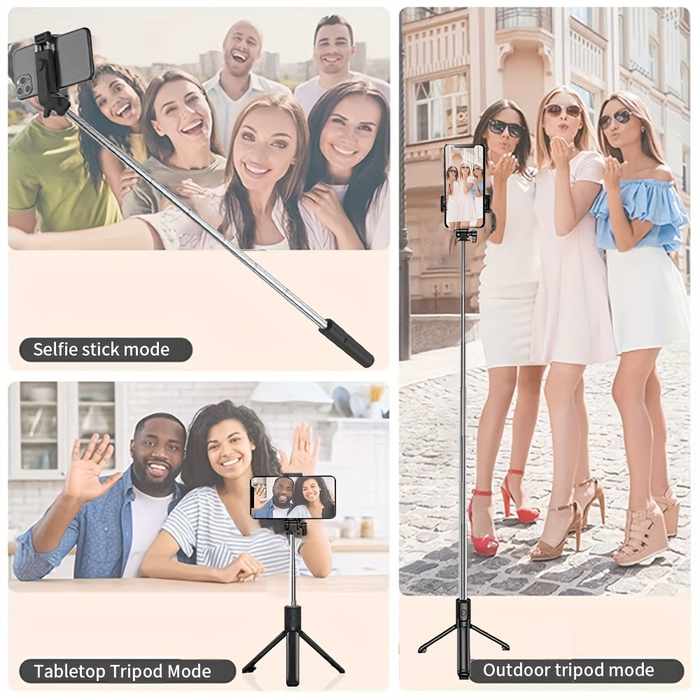 Durable Smartphone and Camera Tripod with Anti-Shake Selfie Stick for Indoor Outdoor Photography